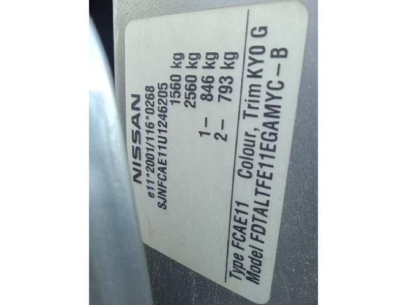 nissan note (e11e) del año 2008