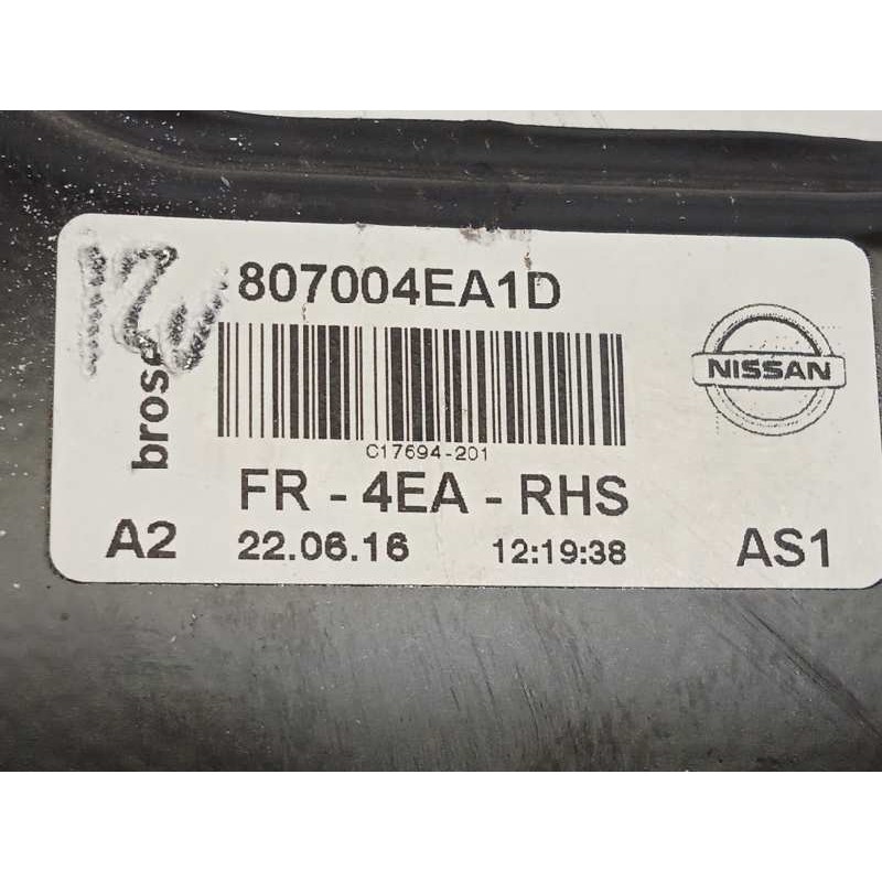 Recambio de elevalunas delantero derecho para nissan qashqai (j11) tekna referencia OEM IAM 807004EA1D  