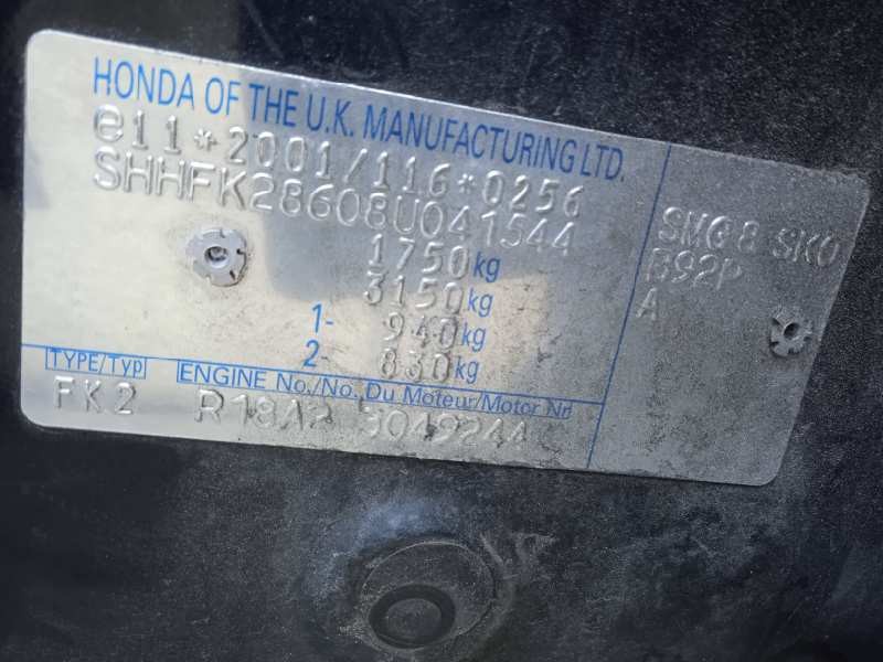 honda civic berlina 5 (fk) del año 2009