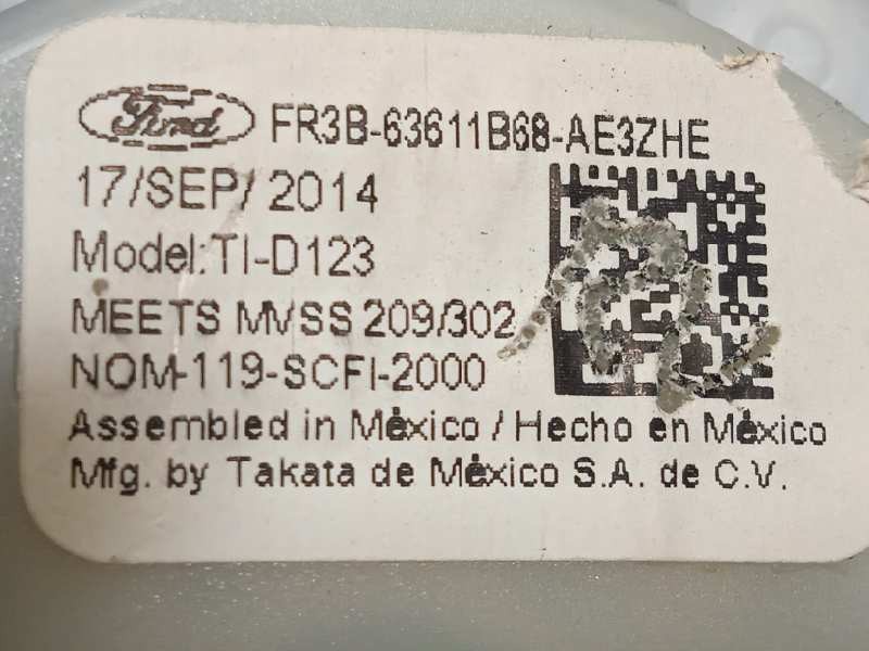 Recambio de cinturon seguridad trasero derecho para ford mustang basis referencia OEM IAM FR3B63611B68AE3ZHE  