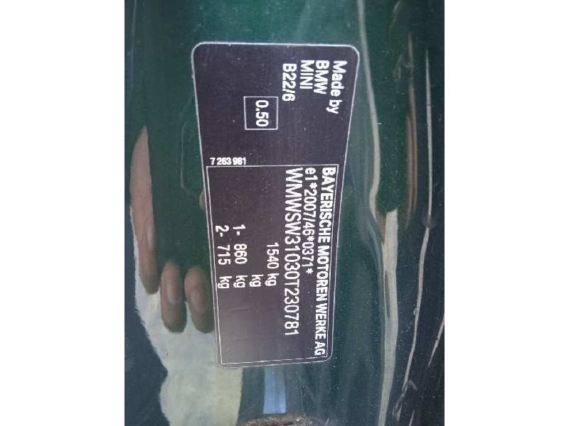 bmw mini (r56) del año 2012