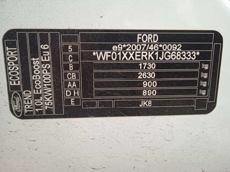 ford ecosport (cr6) del año 2019