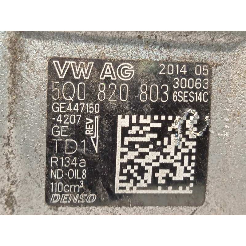 Recambio de compresor aire acondicionado para volkswagen golf vii lim. advance bluemotion referencia OEM IAM 5Q0820803  44715042