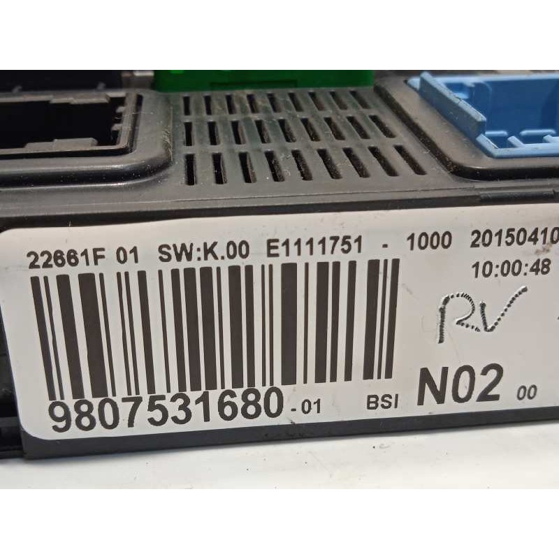 Recambio de caja reles / fusibles para peugeot 2008 (--.2013) active referencia OEM IAM 9807531680  1612139080
