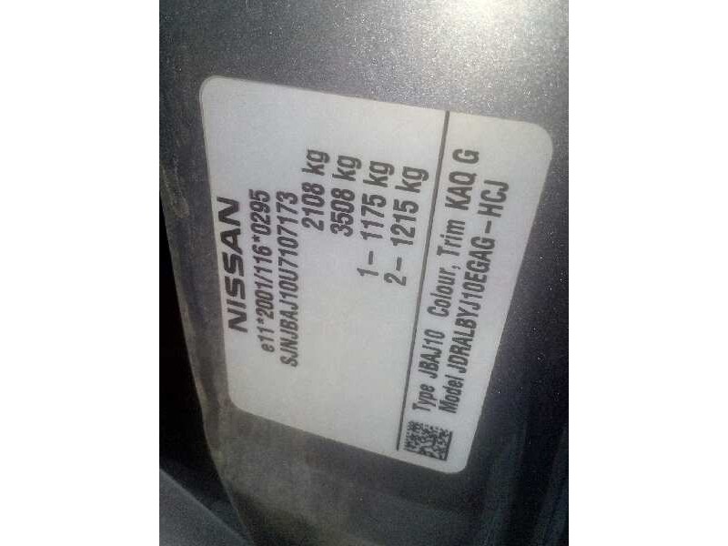 nissan qashqai+2 (jj10) del año 2012