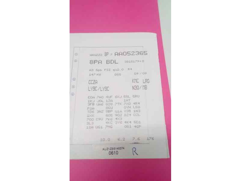 audi a3 (8p) del año 2009