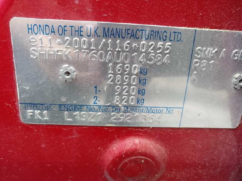 honda civic berlina 5 (fk) del año 2010