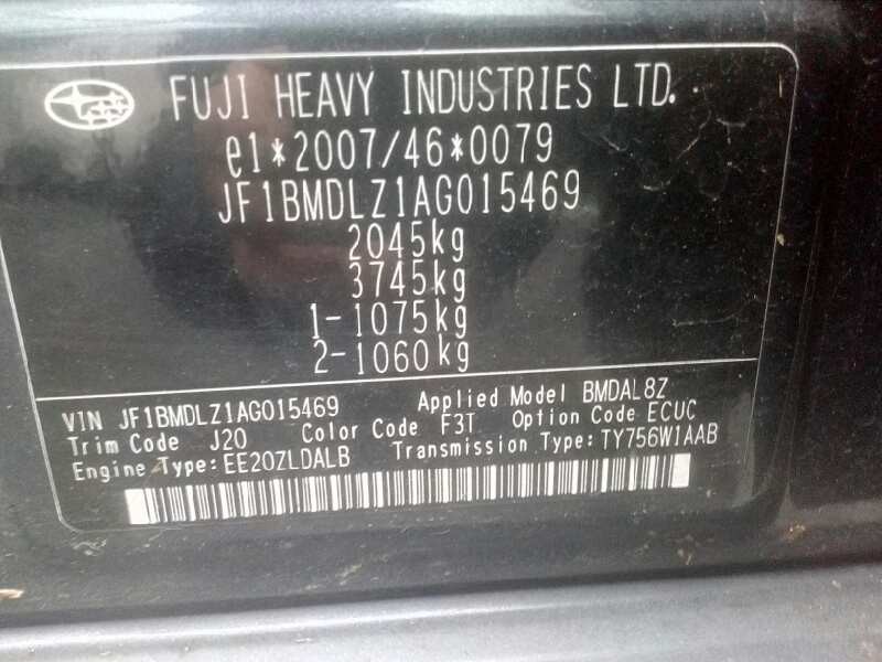 subaru legacy lim. b14 del año 2010