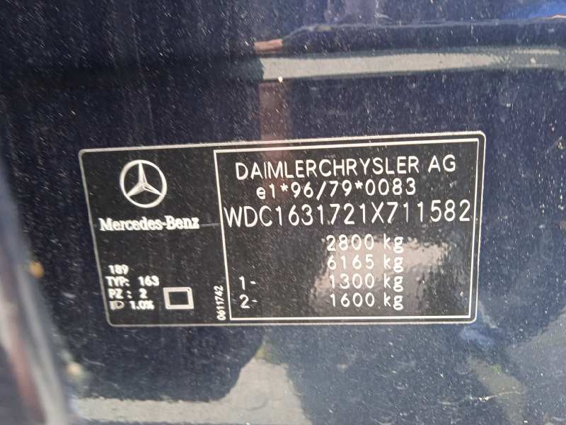 mercedes-benz clase m (w163) del año 1999