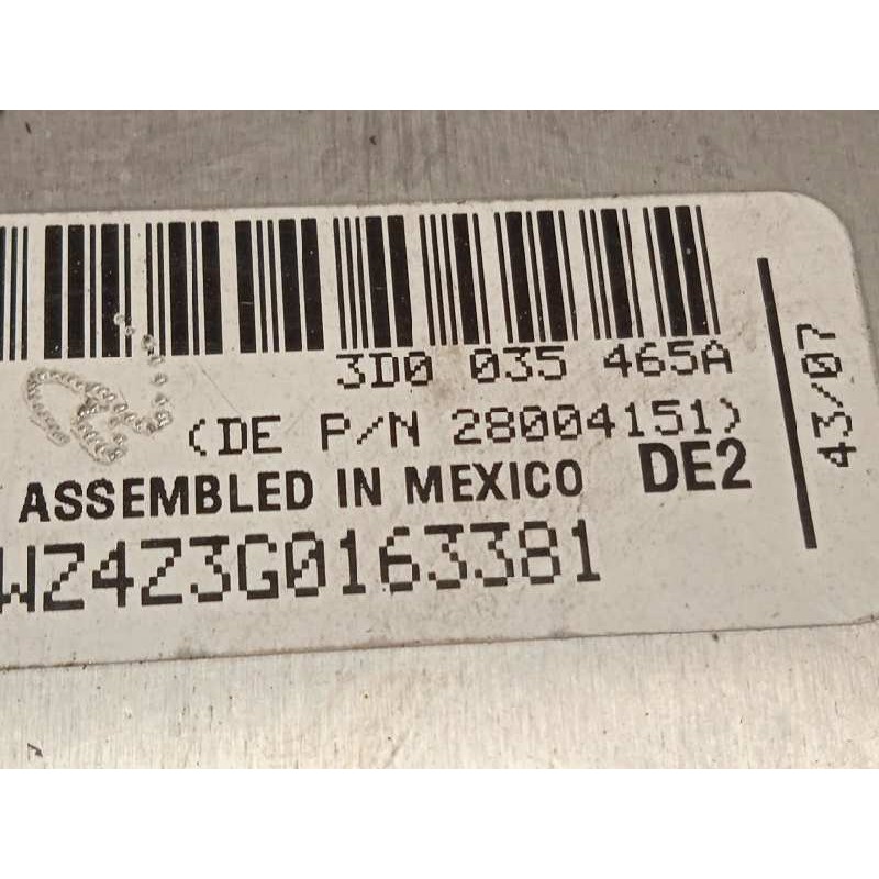 Recambio de modulo electronico para volkswagen phaeton (3d3/3d7) tdi v6 4motion (5 asientos) referencia OEM IAM 3D0035465A  