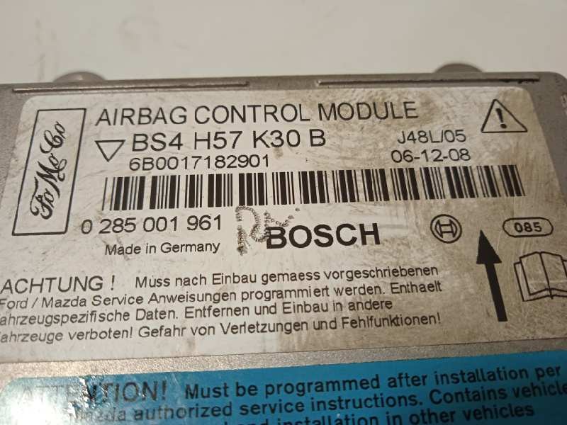 Recambio de centralita airbag para mazda 3 berlina (bk) 2.0 diesel cat referencia OEM IAM BS4H57K30B  0285001961