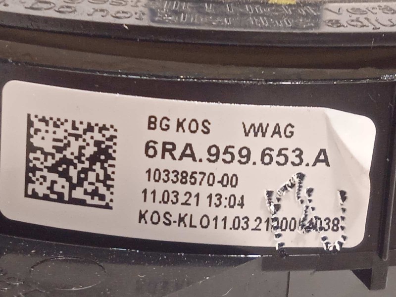 Recambio de anillo airbag para volkswagen t-cross 1.0 tsi referencia OEM IAM 6RA959653A  