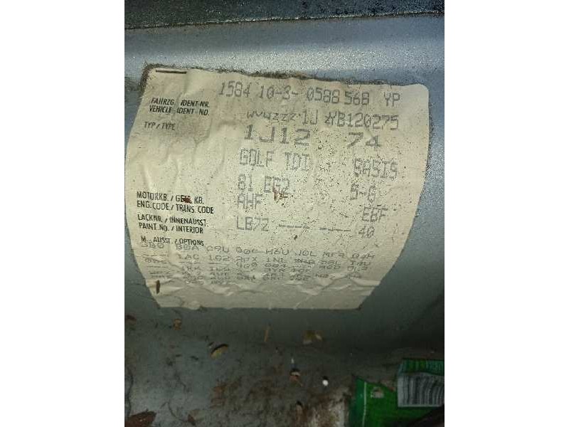 volkswagen golf iv berlina (1j1) del año 2000