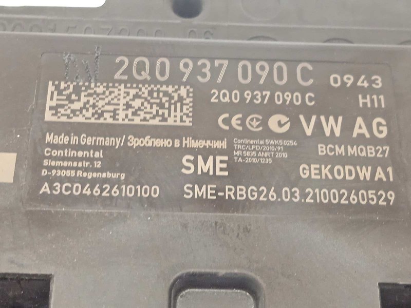 Recambio de centralita confort para volkswagen t-cross 1.0 tsi referencia OEM IAM 2Q0937090C  