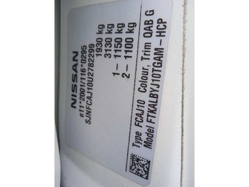 nissan qashqai (j10) del año 2013