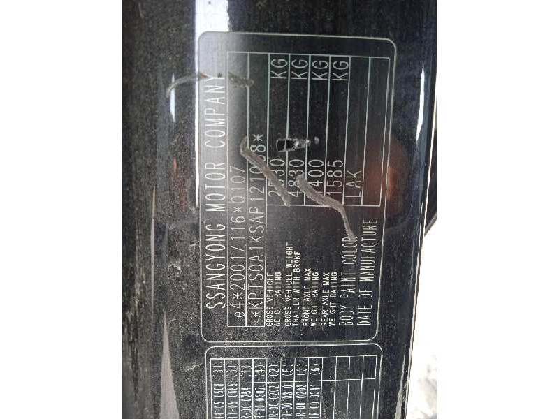 ssangyong kyron del año 2010