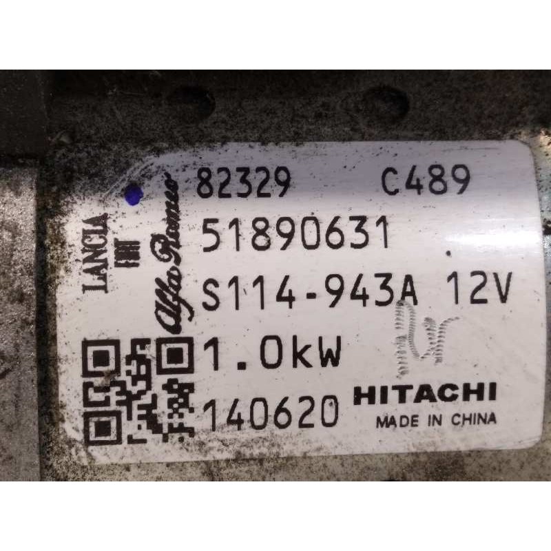 Recambio de motor arranque para fiat nuova 500 (150) blackjack referencia OEM IAM 51890631  S114943A