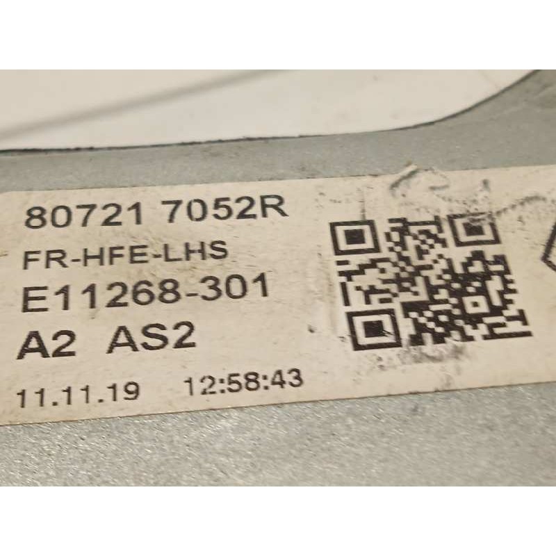 Recambio de elevalunas delantero izquierdo para renault kadjar 1.3 tce referencia OEM IAM 807217052R  