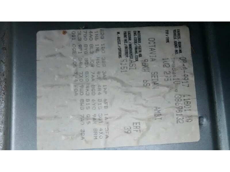 skoda octavia berlina (1u2) del año 2003