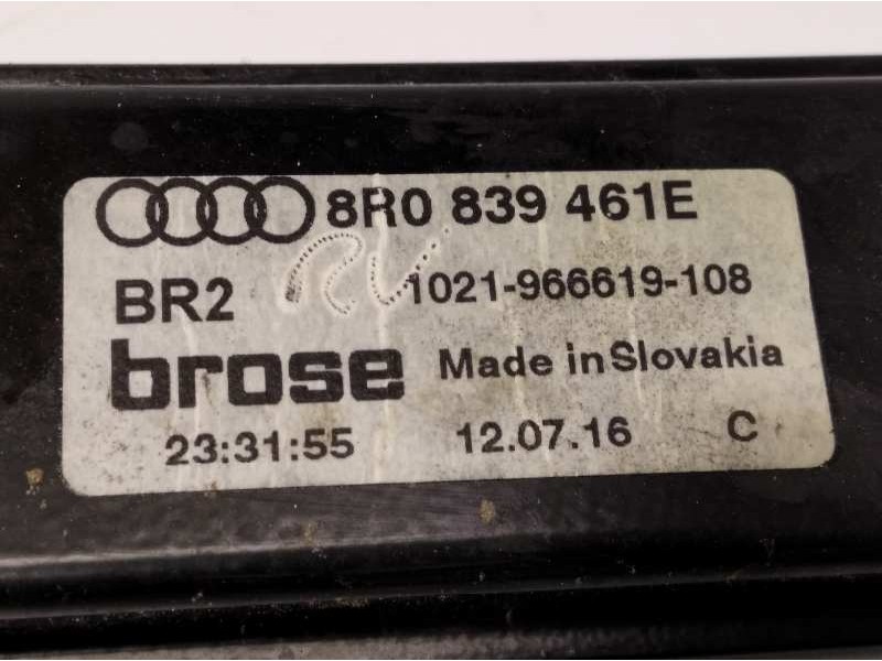 Recambio de elevalunas trasero izquierdo para audi q5 (8r) 2.0 tdi quattro (140kw) referencia OEM IAM 8R0839461E  