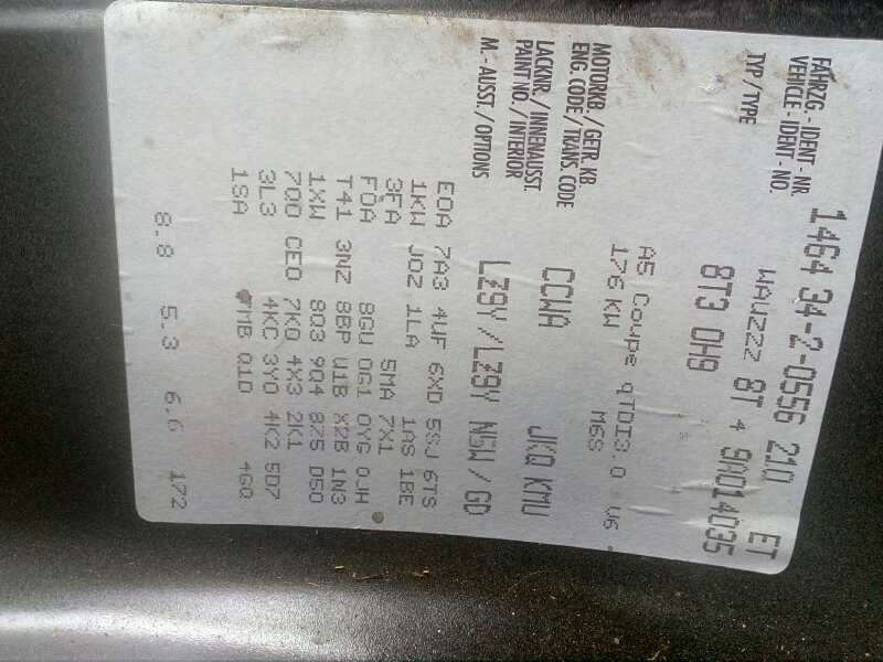 audi a5 coupe (8t) del año 2008