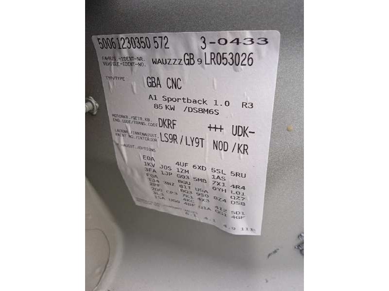 audi a1 sportback (gba) del año 2020