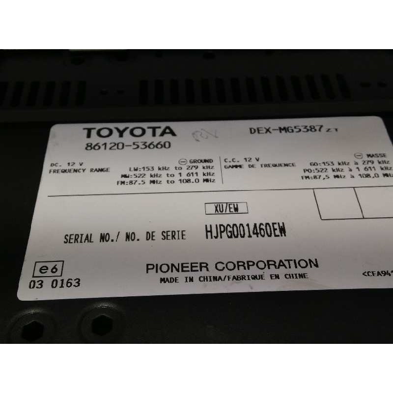 Recambio de sistema audio / radio cd para lexus is200 (ds2/is2) 220d referencia OEM IAM 8612053660  