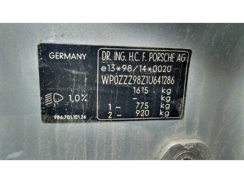 porsche boxster (typ 986) del año 2001