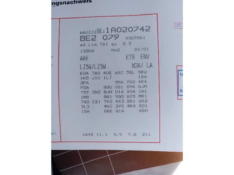 audi a4 berlina (8e) del año 2001