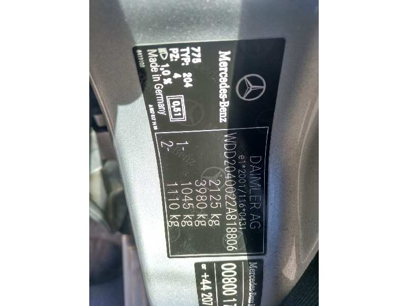 mercedes-benz clase c (w204) berlina del año 2012