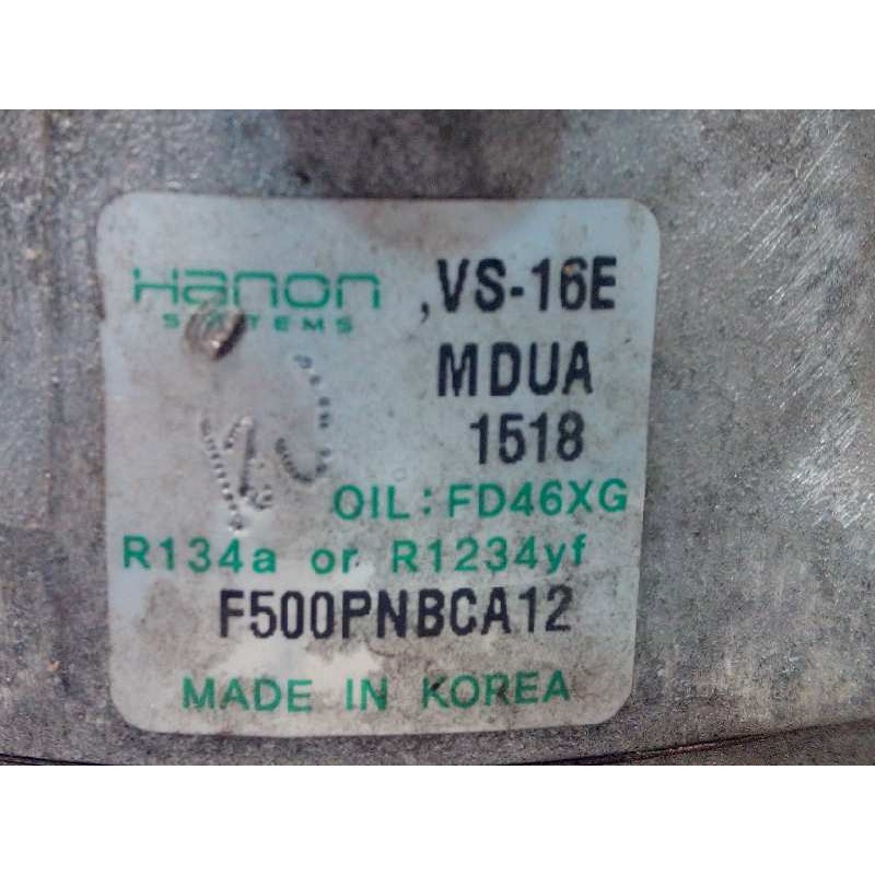 Recambio de compresor aire acondicionado para kia carens ( ) 1.7 crdi cat referencia OEM IAM 97701A4500  F500PNBCA12