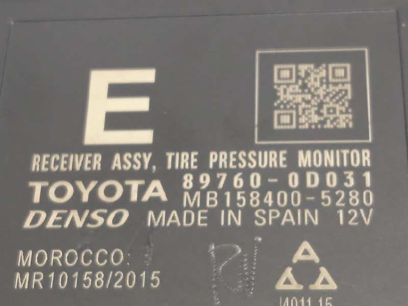 Recambio de modulo electronico para toyota yaris 1.3 16v cat referencia OEM IAM 897600D031  MB1584005280