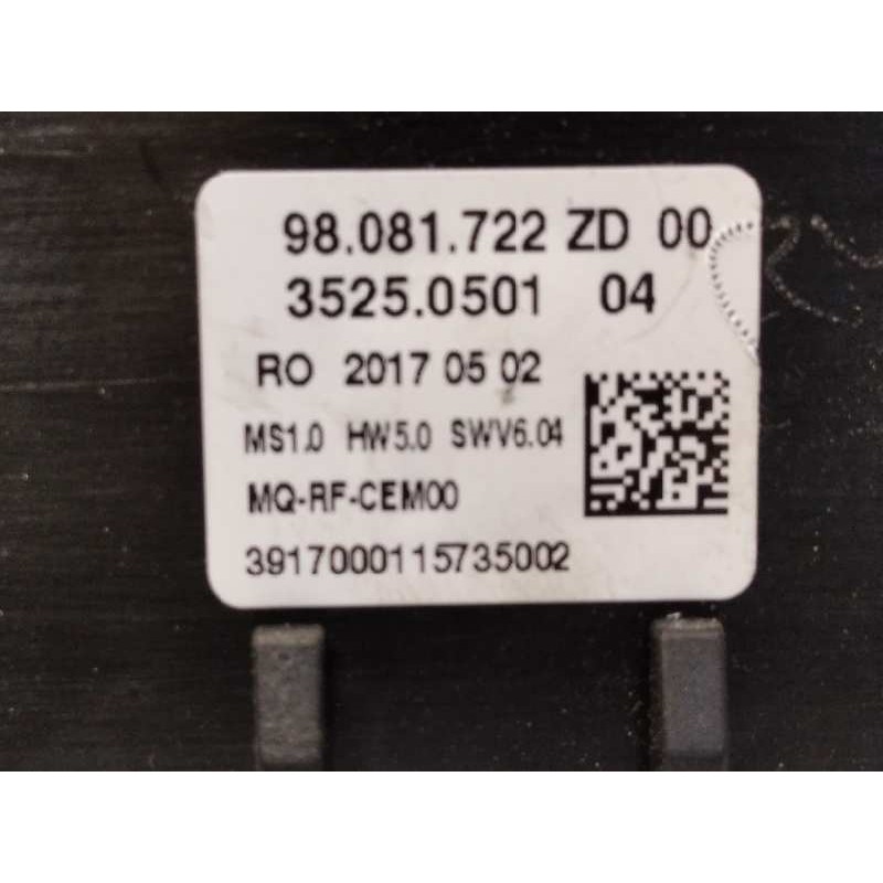 Recambio de mando climatizador para peugeot expert furgón pro standard referencia OEM IAM 98081722ZD  