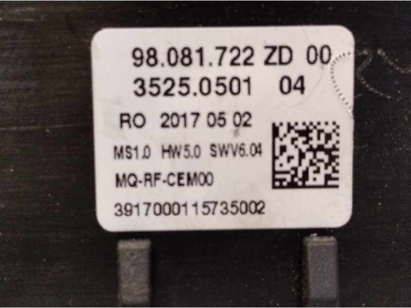 Recambio de mando climatizador para peugeot expert furgón pro standard referencia OEM IAM 98081722ZD  