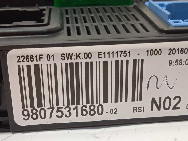 Recambio de caja reles / fusibles para citroën c4 cactus feel edition referencia OEM IAM 9807531680  1612139080