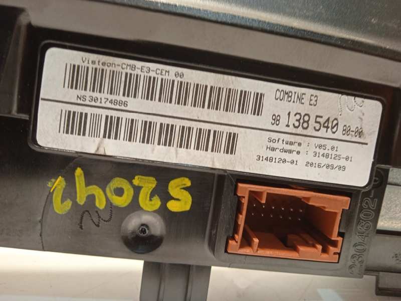 Recambio de cuadro instrumentos para citroën c4 cactus feel edition referencia OEM IAM 9813854080  