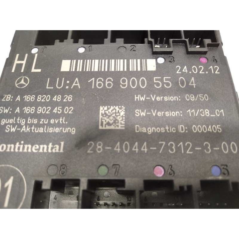 Recambio de centralita confort para mercedes-benz clase m (w166) 2.1 cdi cat referencia OEM IAM A1669005504  