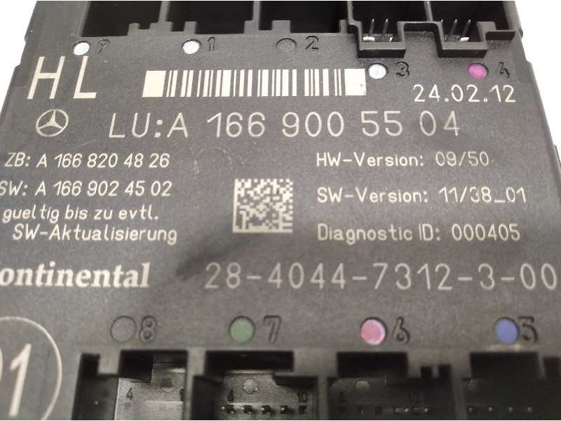 Recambio de centralita confort para mercedes-benz clase m (w166) 2.1 cdi cat referencia OEM IAM A1669005504  