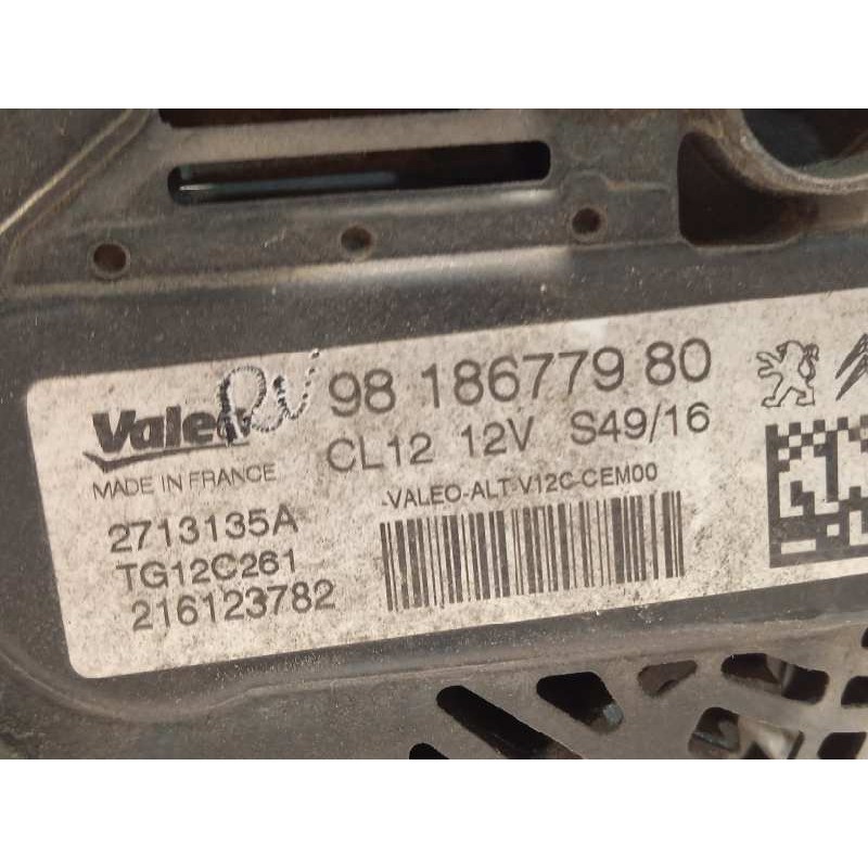 Recambio de alternador para peugeot 208 style referencia OEM IAM 9818677980 2713135A TG12C261