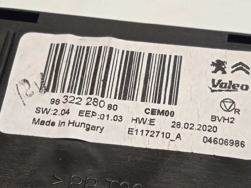 Recambio de modulo electronico para citroën jumpy spacetourer business m referencia OEM IAM 9832228080  