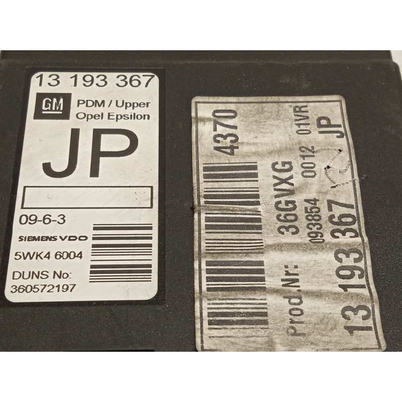 Recambio de modulo electronico para opel signum cosmo referencia OEM IAM 13193367  5WK46004