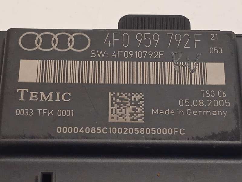 Recambio de centralita cierre para audi a6 berlina (4f2) 3.0 tdi quattro (165kw) referencia OEM IAM 4F0959792F  