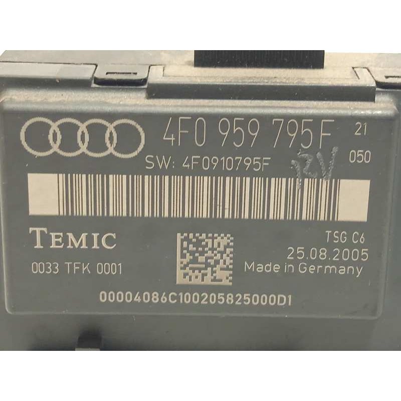 Recambio de centralita cierre para audi a6 berlina (4f2) 3.0 tdi quattro (165kw) referencia OEM IAM 4F0959795F  
