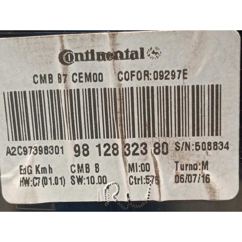 Recambio de cuadro instrumentos para citroën c4 lim. feel edition referencia OEM IAM 9812832380  A2C97398301