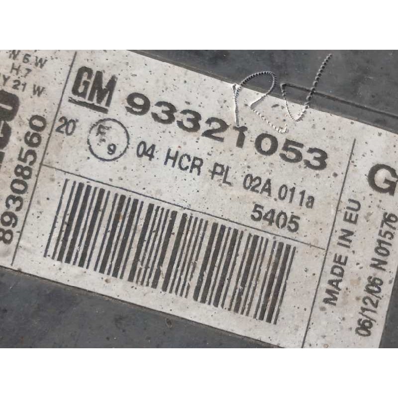 Recambio de faro derecho para opel meriva cosmo referencia OEM IAM 93321053  
