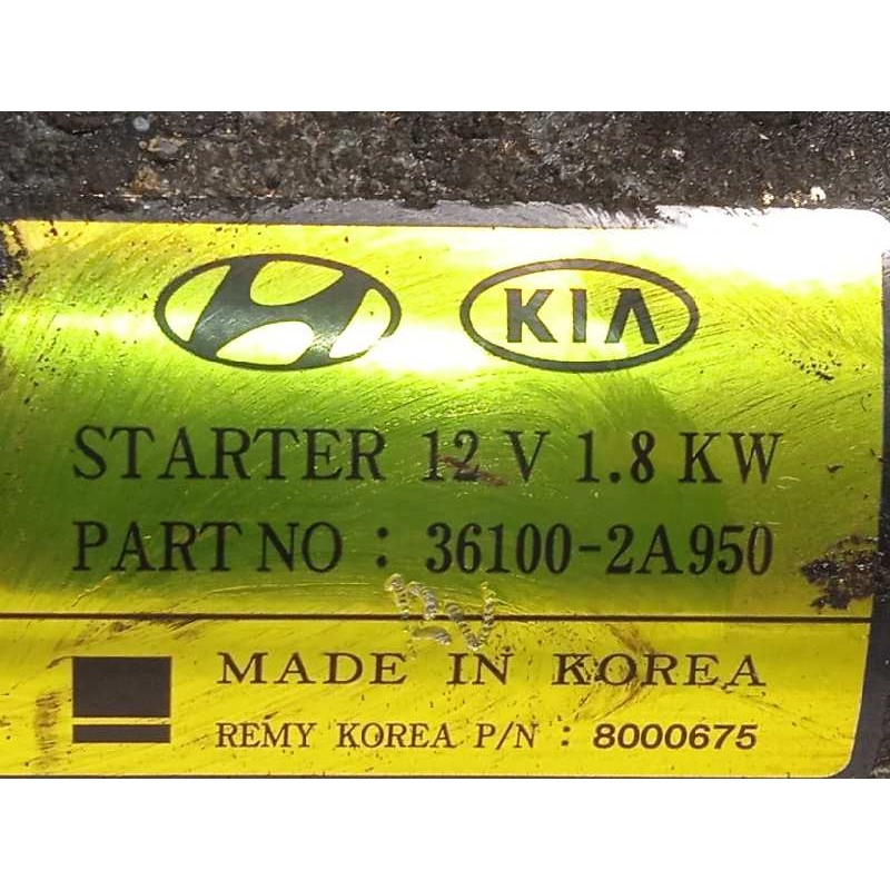 Recambio de motor arranque para kia carens ( ) drive referencia OEM IAM 361002A950  