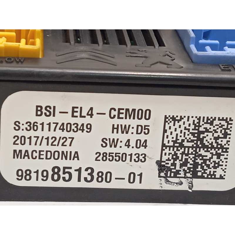 Recambio de caja reles / fusibles para citroën c4 picasso referencia OEM IAM 9819851380 28550133 1663368880