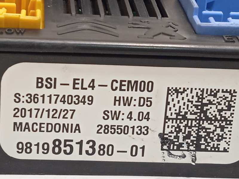 Recambio de caja reles / fusibles para citroën c4 picasso referencia OEM IAM 9819851380 28550133 1663368880