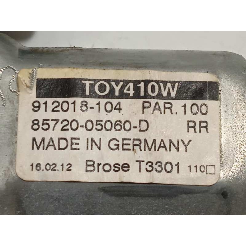 Recambio de elevalunas trasero izquierdo para toyota avensis (t27) executive referencia OEM IAM 8572005060D 977556108 8570102010