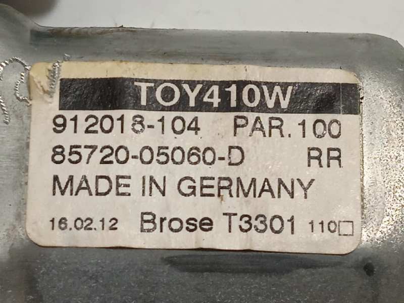 Recambio de elevalunas trasero izquierdo para toyota avensis (t27) executive referencia OEM IAM 8572005060D 977556108 8570102010